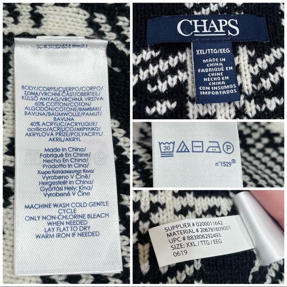 Chaps Plaid Long Open Sweater Cardigan - Picture 15 of 17